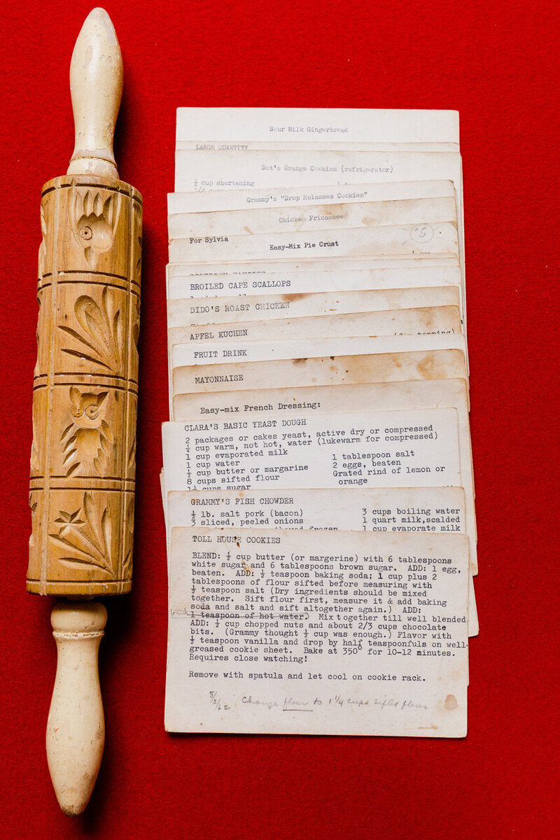The recipes and rolling pin sold for $27,000, even though the pre-auction estimate was well under $2,000.