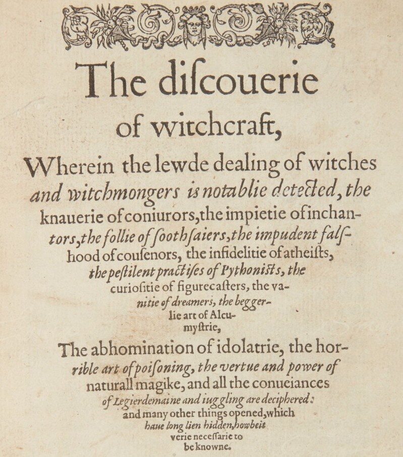 One of the rarest items in Jay's collection is Reginald Scot's <i>The discoverie of witchcraft</i>, which set out to challenge "the knaverie of conjurers, the impietie of inchantors, the follie of soothsayers," and all notions that magic was real.