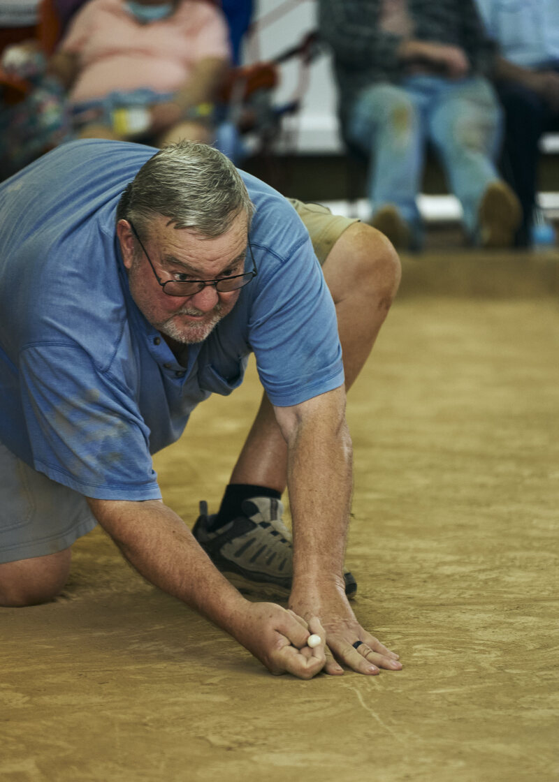 One of his opponents, Larry Denton, 70, had been playing rolley hole since he was in high school.