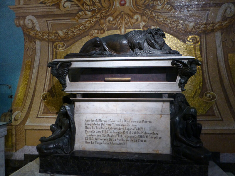 Pizarro tomb in Lima, Peru