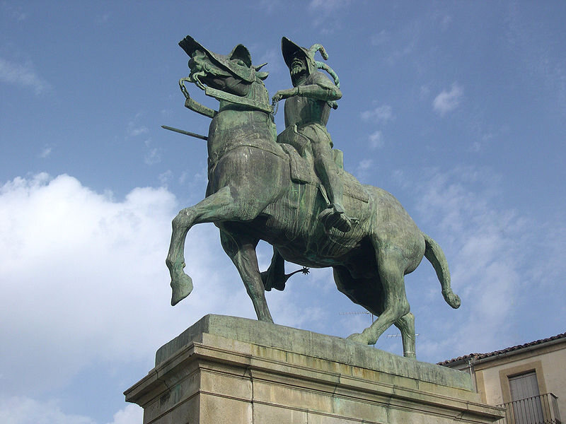 Pizarro statue in Spain