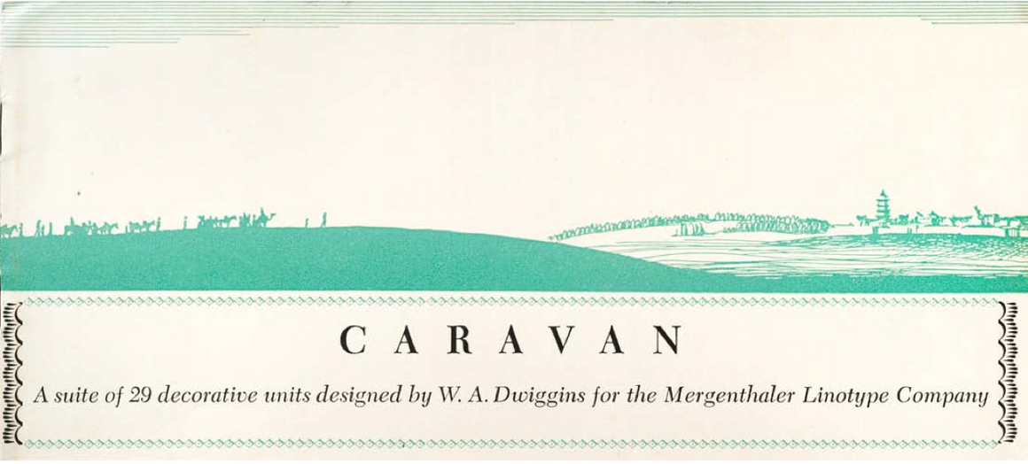 The illustrated cover for a booklet of "Caravan Ornaments." 
