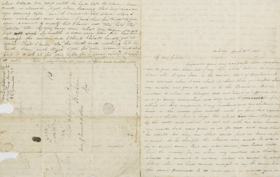 The letter Adams dictated to the Grimké sisters.