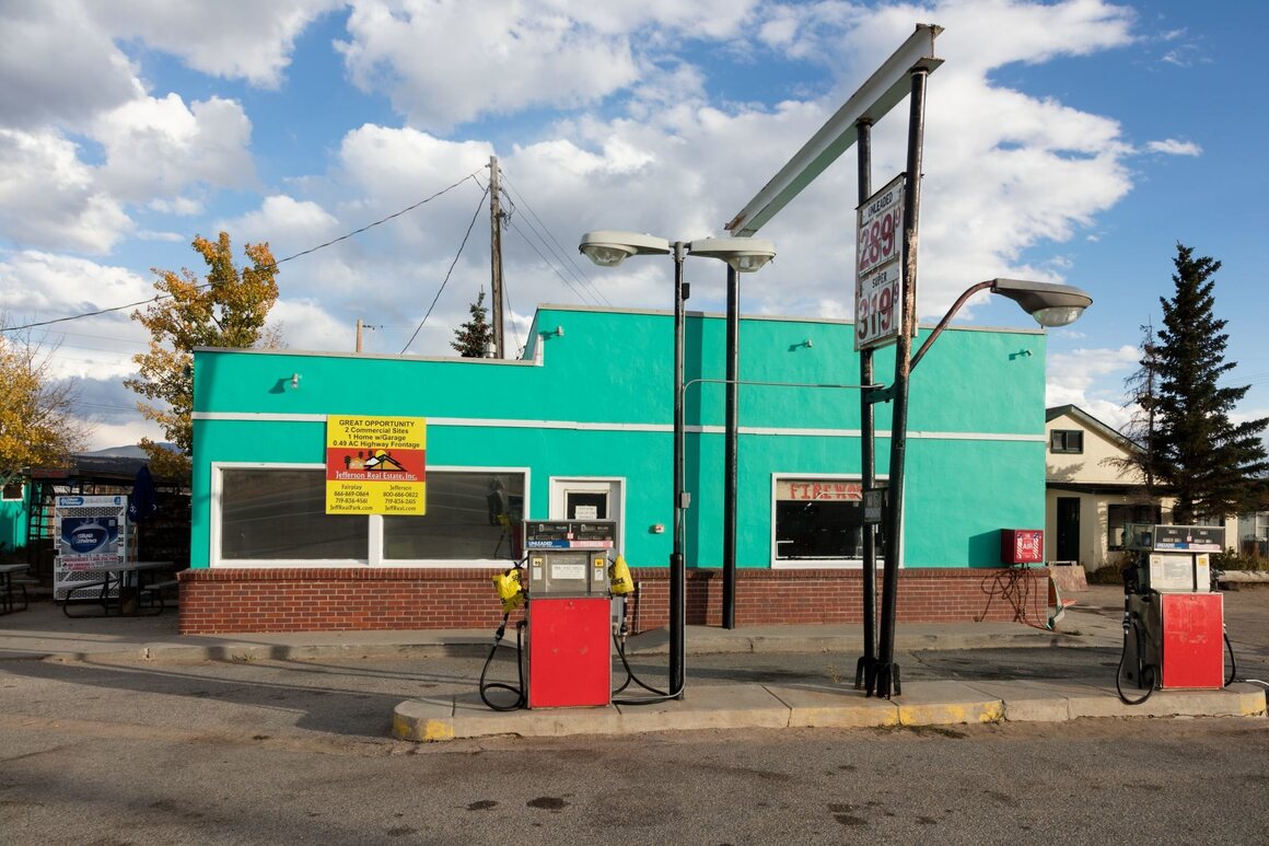 Gas station and market in Jefferson, Colorado. 