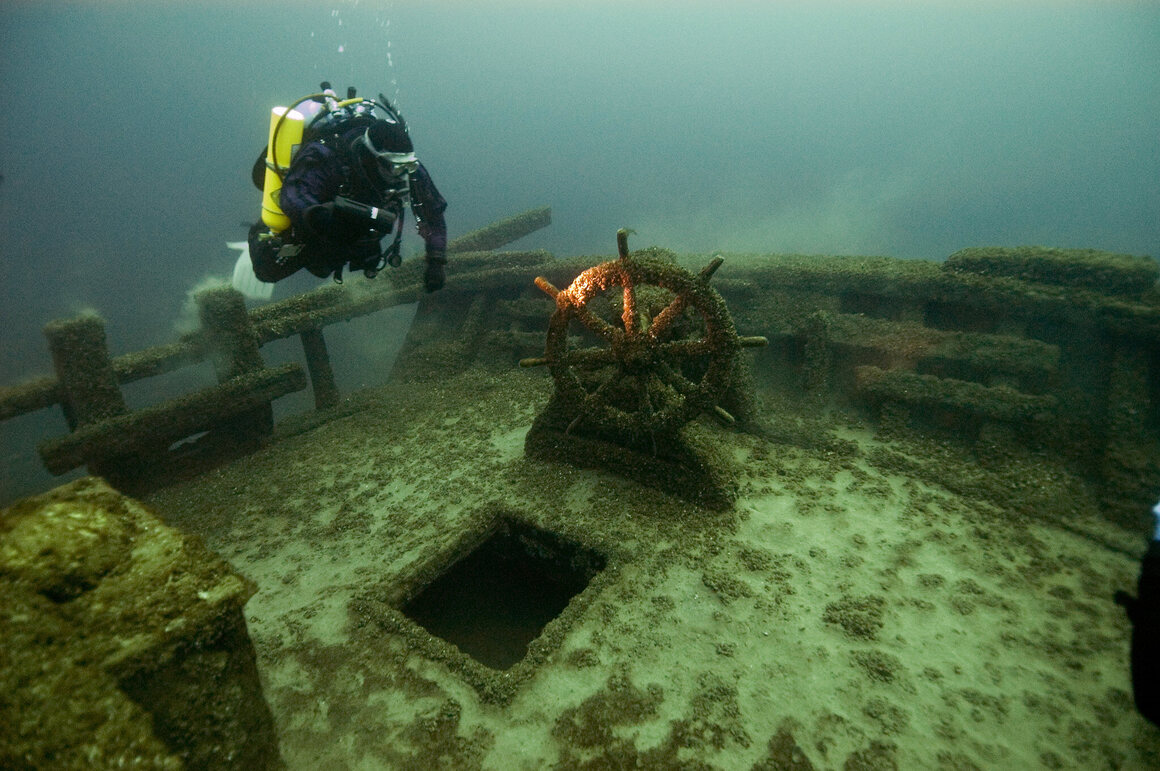 Some wreck divers face the same temptation to take things with them.