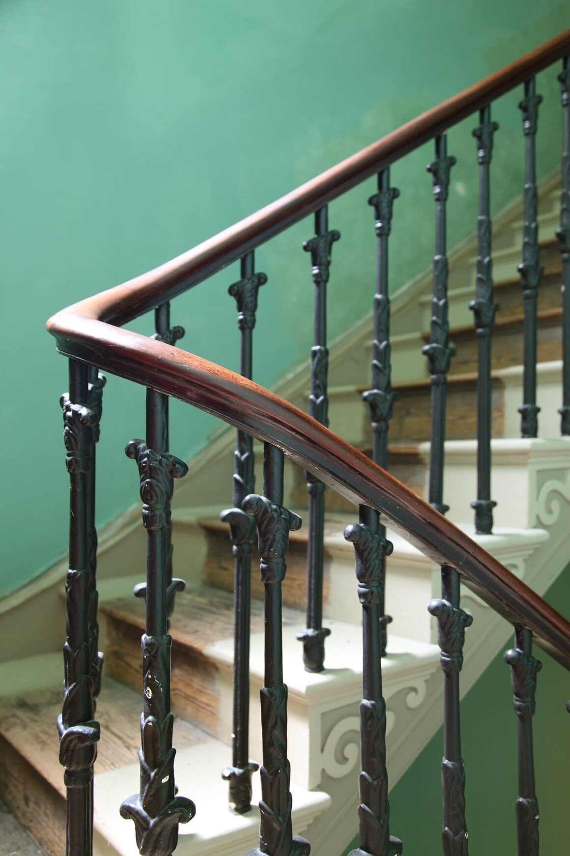 An elegant staircase at the Regency Town House.