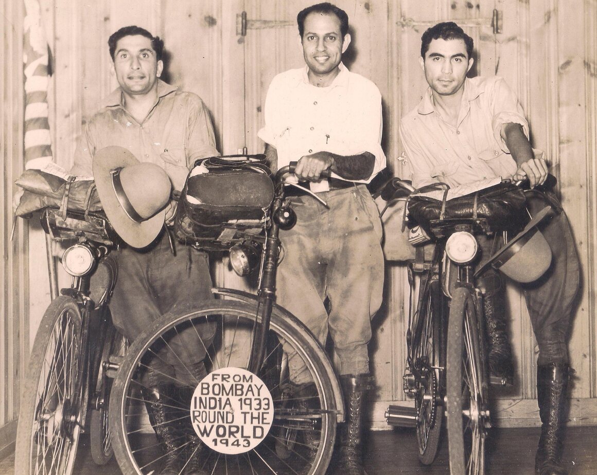 A later expedition with Rustam Ghandhi, Kaikee Kharas and Rutton Shroff (left to right) spent nine years on the road and covered more than 50,000 miles. 