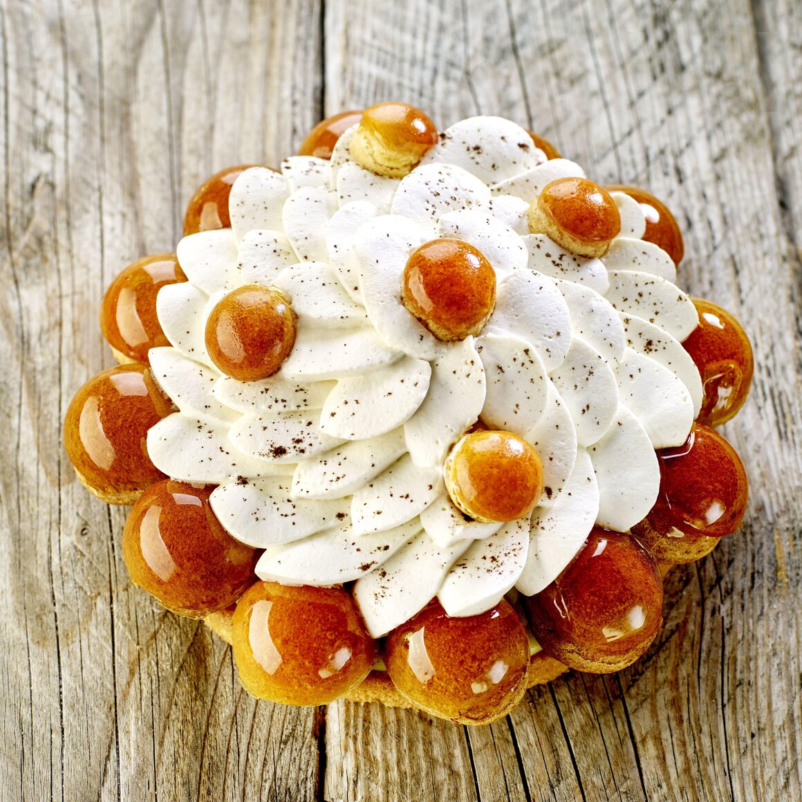 When assembled correctly, the pastry has a bright and elegant design.