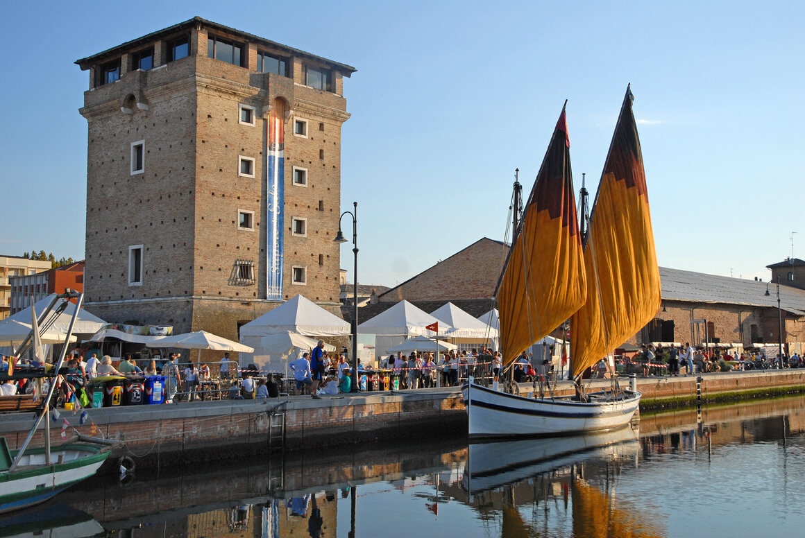 Crowds at an annual salt event in Cervia, Italy, in 2015.