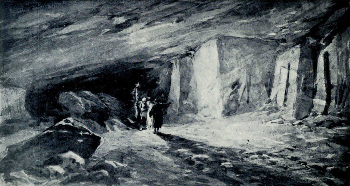 William Simpson documented Warren's tunnel explorations.