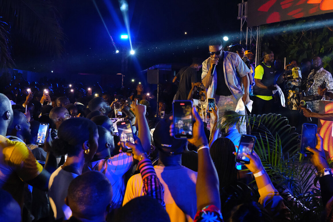 Jazz has influenced many musical genres popular in Accra, including amapiano, performed here by the R2Bees at Front/Back Accra. 