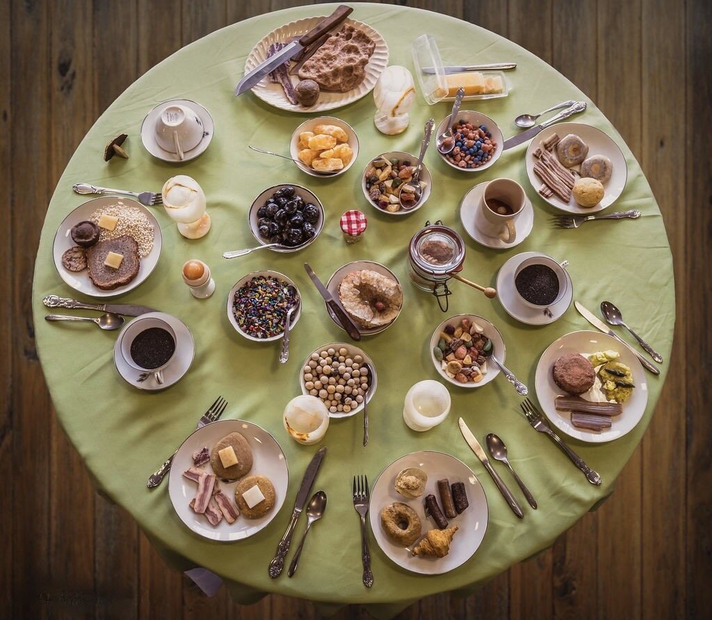 The breakfast table is one of the newer additions.