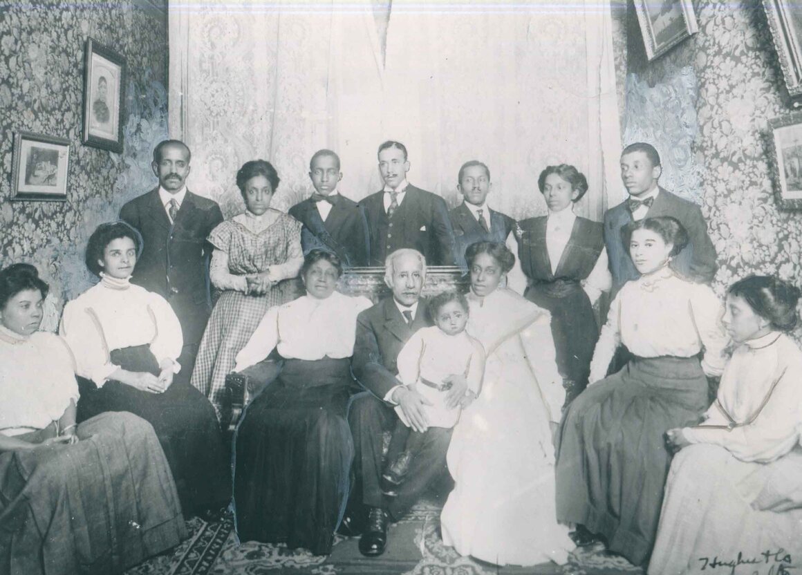 The current incarnation of the <em>Afro-American</em> began in 1897 with Martha (seated, at left) and John (seated, center) Murphy, shown here in later years with nine of their 10 children and other family members.
