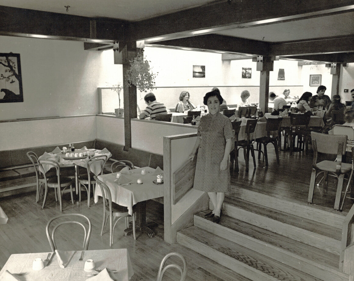 Chen in the dining room of her restaurant in 1973.