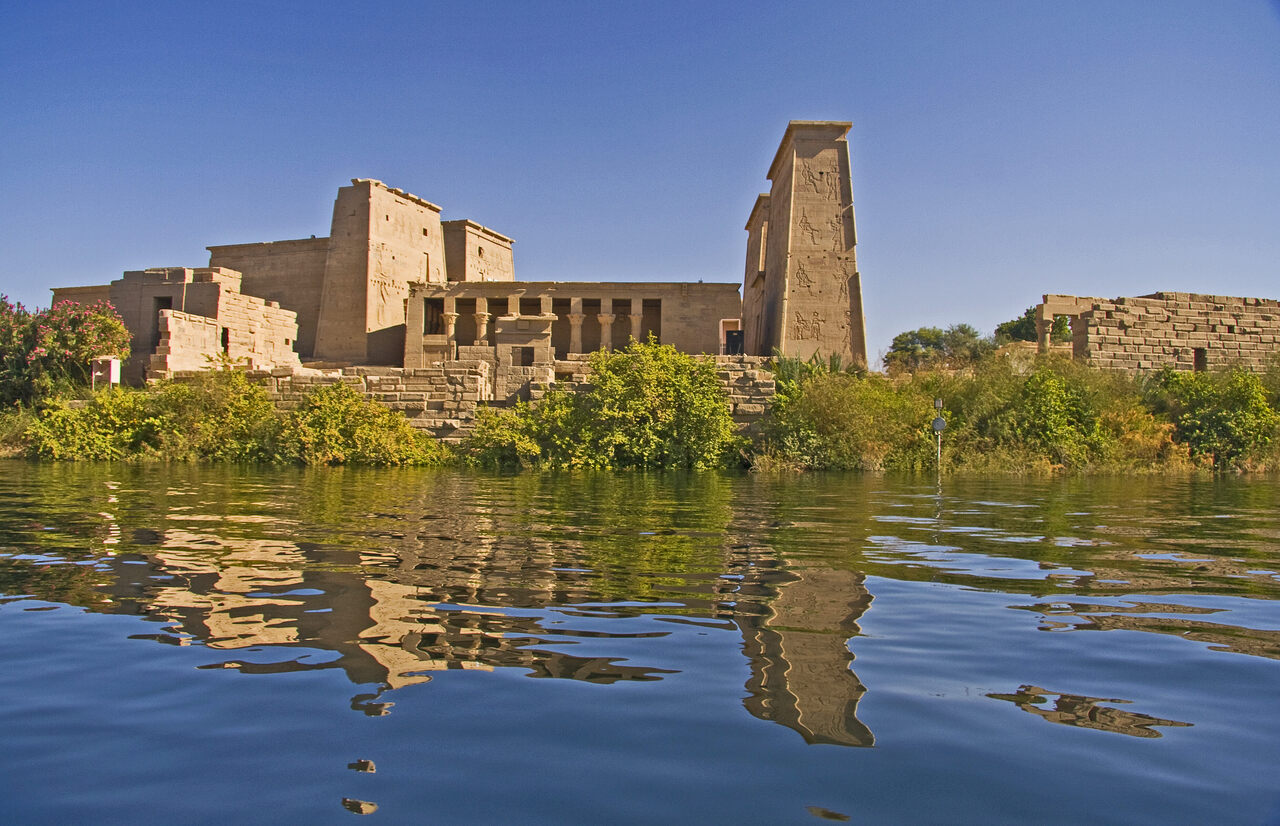 Near this ancient Nubian island temple dedicated to the goddess Isis, the Nubian Queen Amanirenas defeated the Romans.