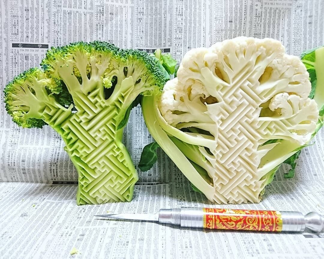 The Chef Who Carves Traditional Patterns Into Fruits and Vegetables