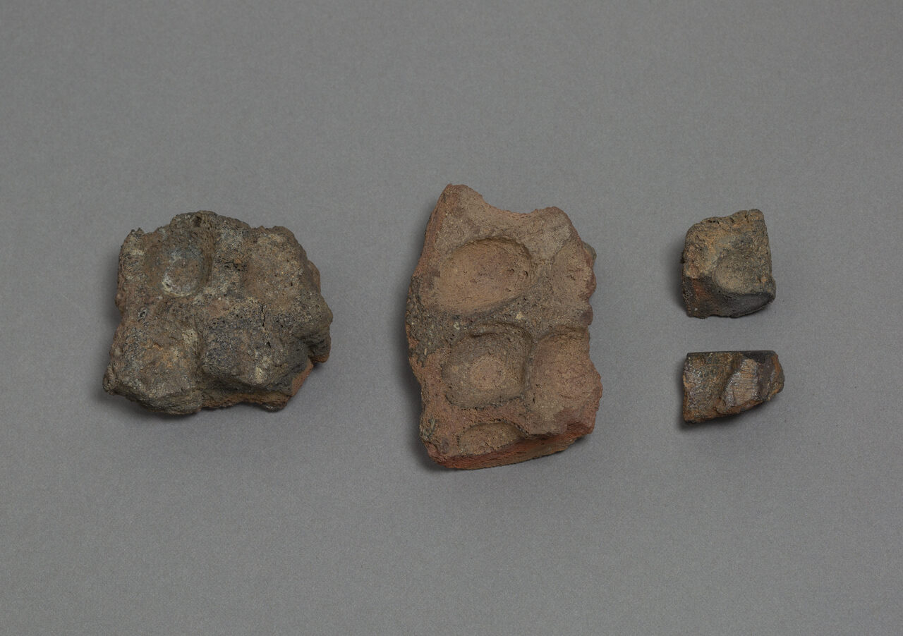 The coin mold fragments found in Tadmekka, Mali. 