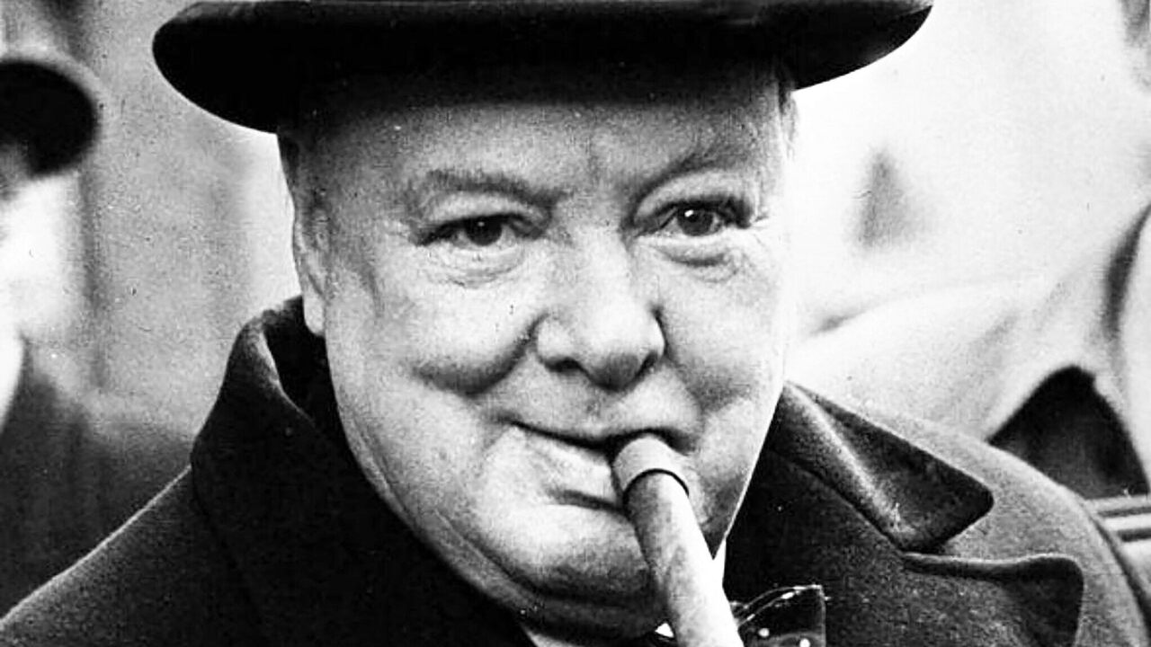 Churchill loved cigars. 