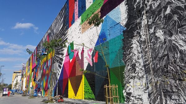 Largest Street Art Mural in the World Rio de Janeiro