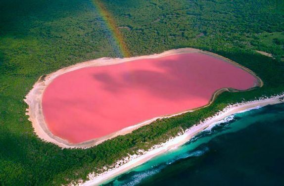 Danau berwarna pink, Hillier | Foto: Atlas Obscura