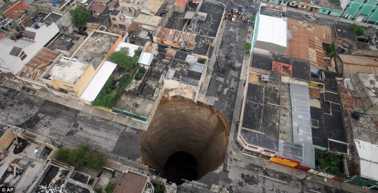 Image result for 2010 guatemala city sinkhole images
