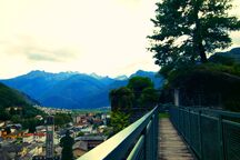 A view of Chiavenna from the lower peak.