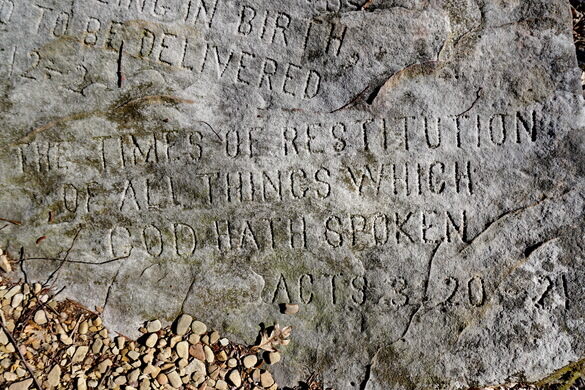 Scripture Rocks Heritage Park Brookville Pennsylvania - 