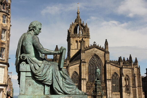 David Hume's Statue – Edinburgh, Scotland - Atlas Obscura