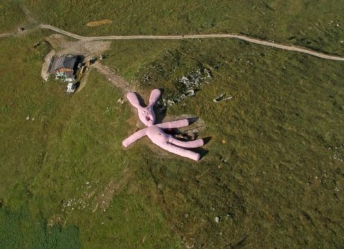 Giant Pink Bunny – Genoa, Italy | Atlas Obscura