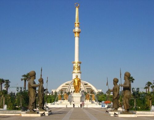 Independence Monument of Turkmenistan – Ashgabat, Turkmenistan ...