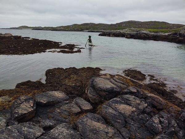 Picture - 'Time and Tide Bell' at Bosta Beach in Outer Hebrides, Scotland