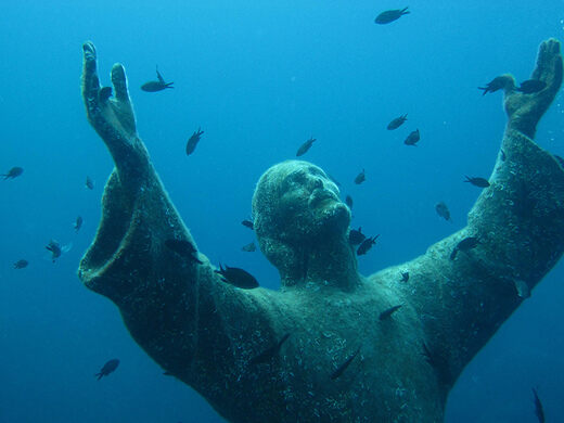 Christ of the Abyss – San Fruttuoso, Italy - Atlas Obscura