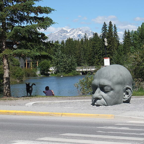 Big Head Sculpture Canmore, Alberta Atlas Obscura