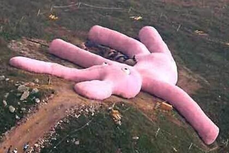 giant pink bunny stuffed animal