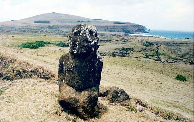 El Gigante And The Stone Moai Of Easter Island Easter Island