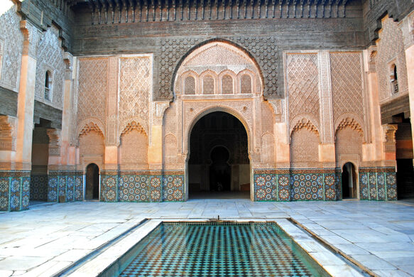 Open spaces at Ben Youssef Madrasa