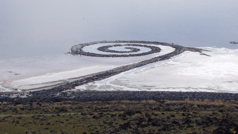 Spiral Jetty from Rozel Point - Salt Lake UT - Atlas Obscura Blog